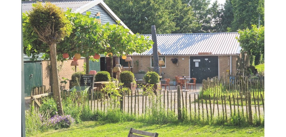 Old farmhouse on campsite along river