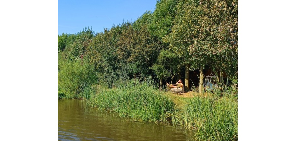 Old farmhouse on campsite along river