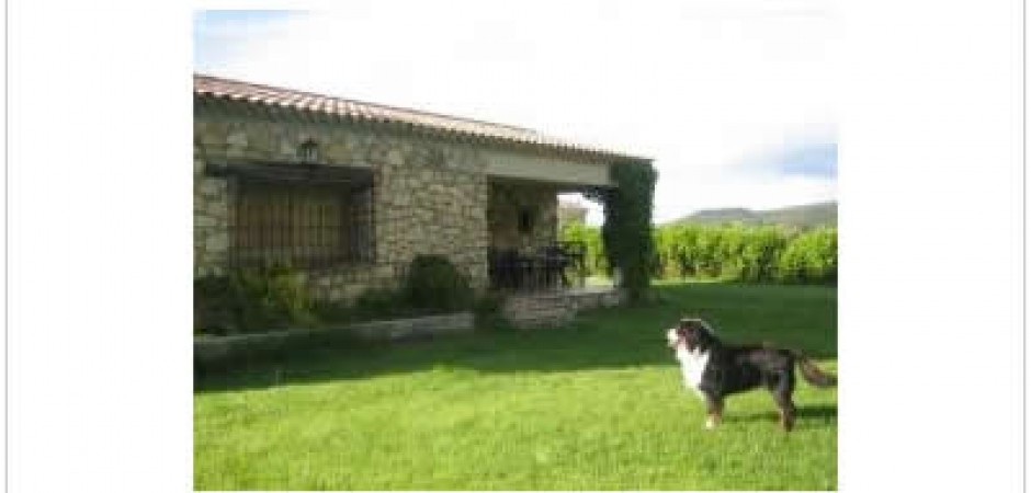 Pequeña cabaña rural de piedra de...